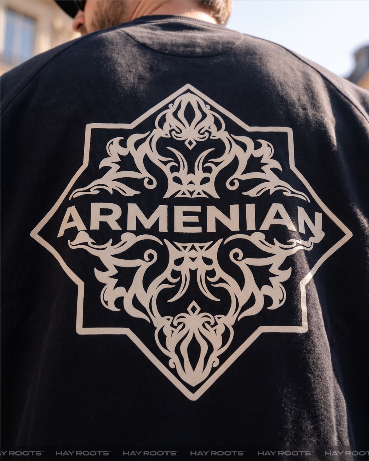 Armenian Oversized Sweatshirt Black