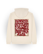 Armenian Alphabet Oversized Hoodie Beige