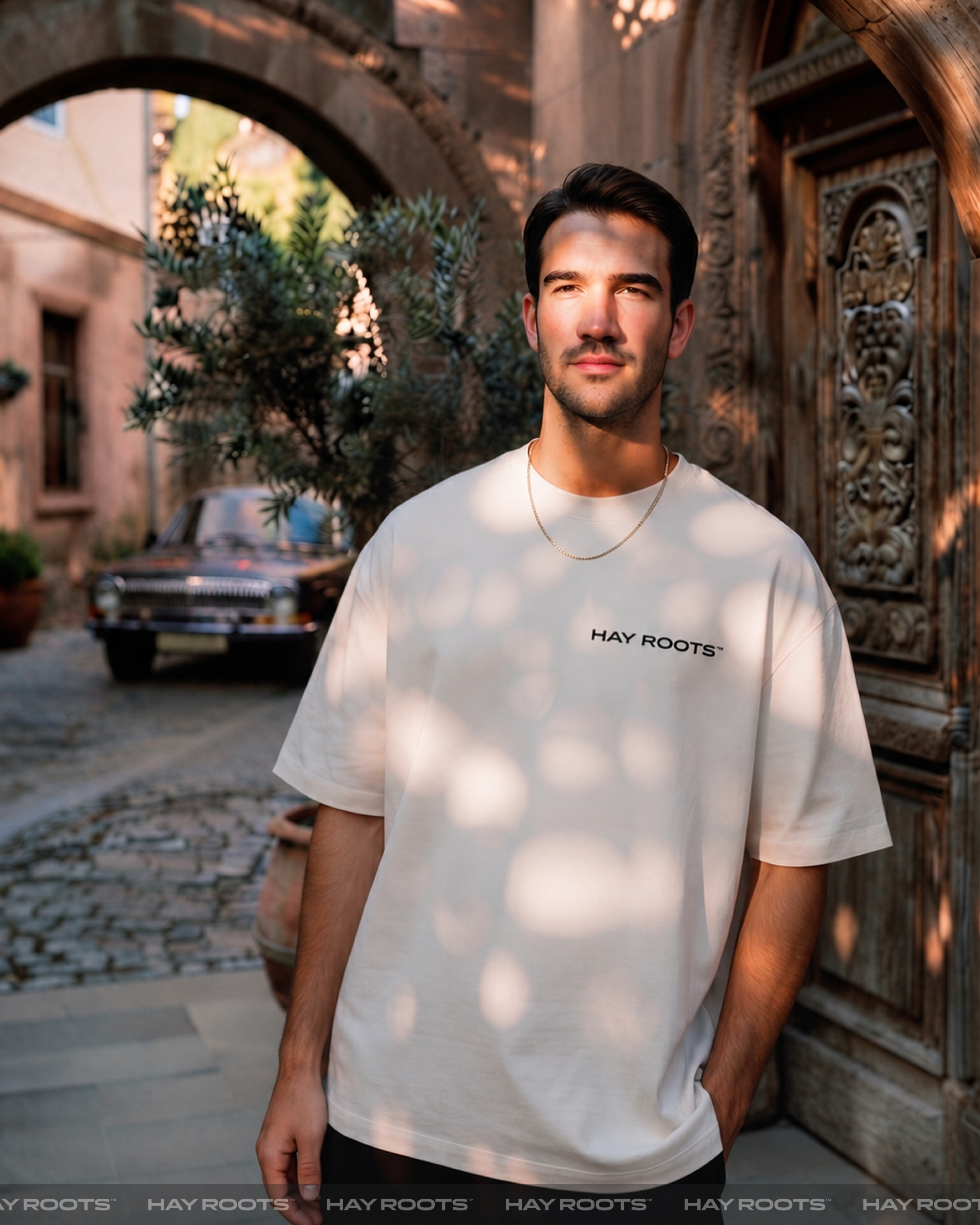 Hay Roots Black Oversized T-Shirt