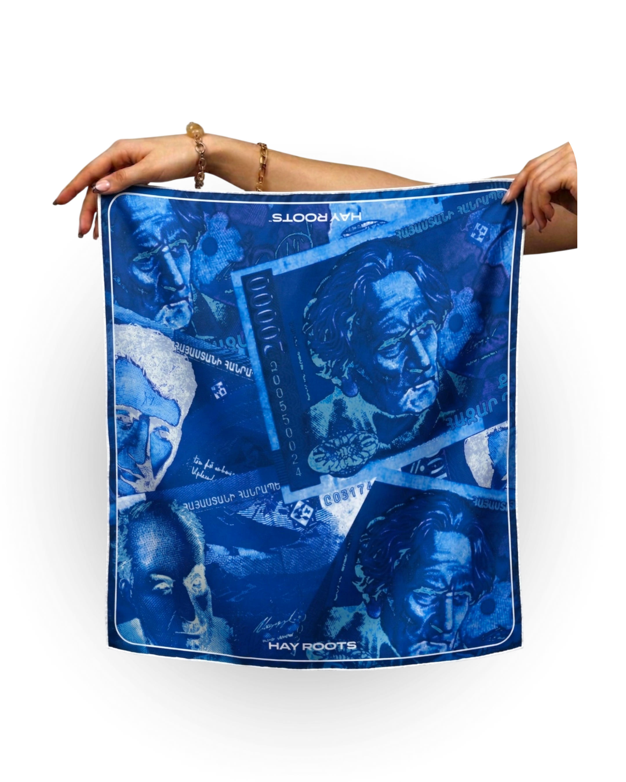 Dram Silk Scarf (Blue)